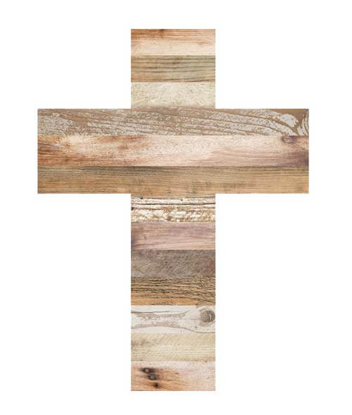 faux wood cross
