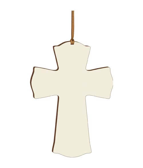 hanging white mini cross