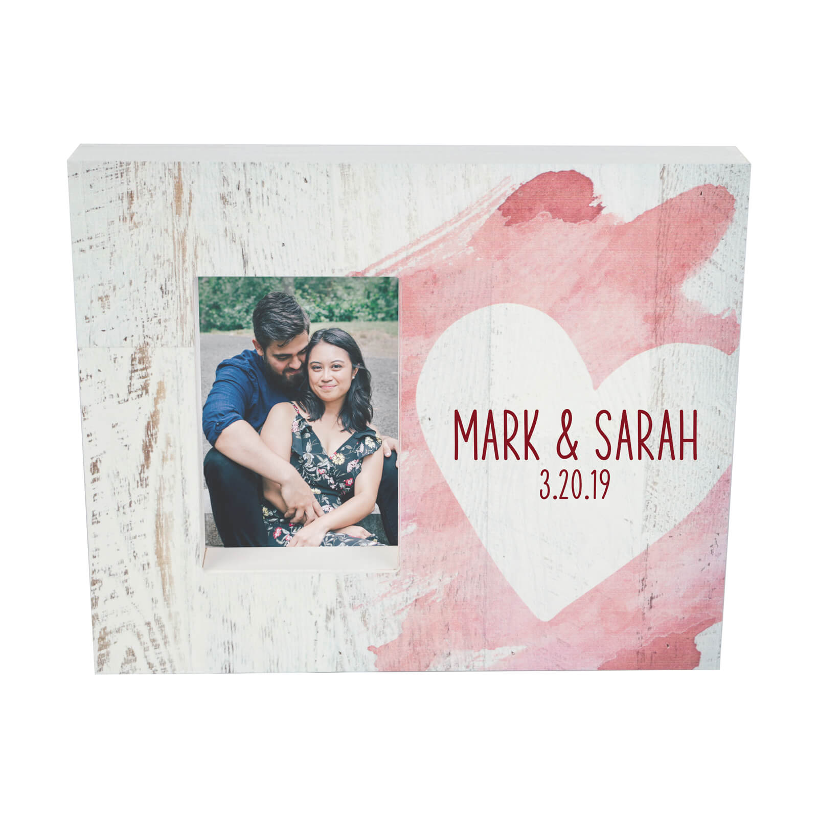 personalized heart photo frame