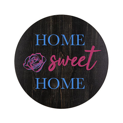 personalized MDF faux wood rounds decor