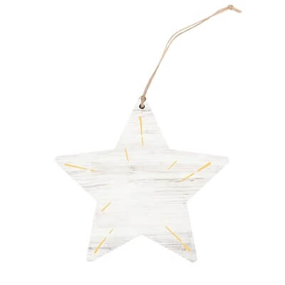 star ornament with yellow bursts