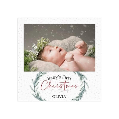 personalized baby's first christmas photo frame