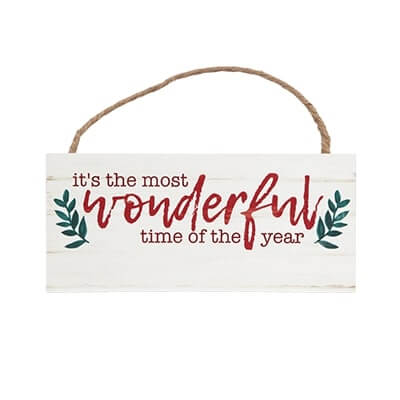 pre-printed it's the most wonderful time of the year sign