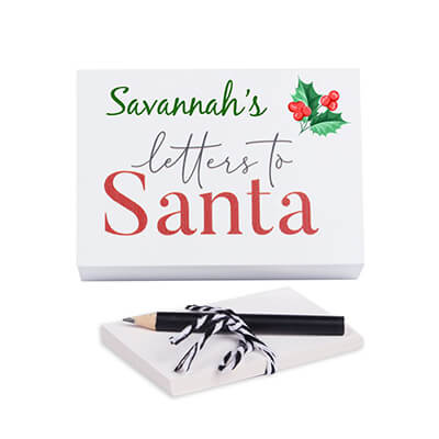 customized letters to santa box with pencil and paper