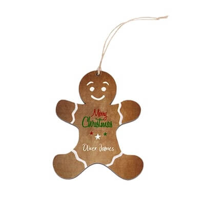 personalized gingerbread man shaped ornament