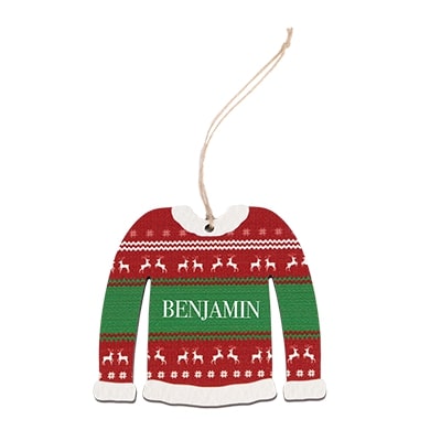 customized ugly sweater ornament