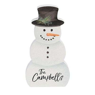 customized snowman tabletop cut out