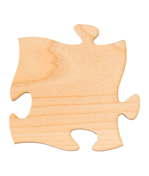 alder wood puzzle piece shaped coaster