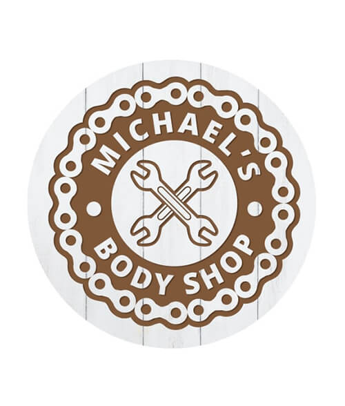 personalized white faux wood round sign decor
