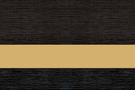 brushed black and brass color swatch