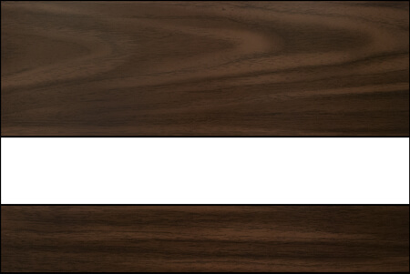 english walnut and white color swatch