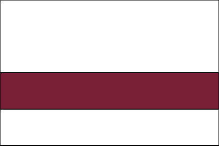 white and burgundy color swatch