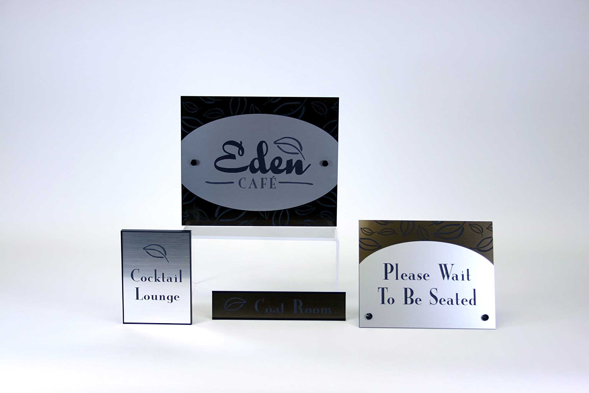 variety of customized signs using NoMark materials