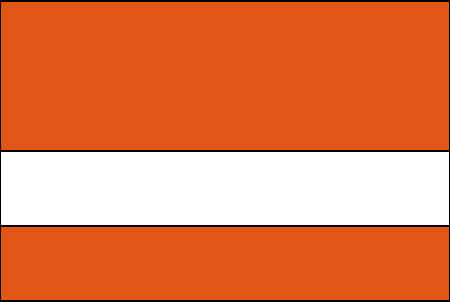 tangerine and white color swatch