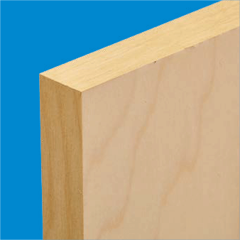 corner angle view of natural wood mdf substrate material