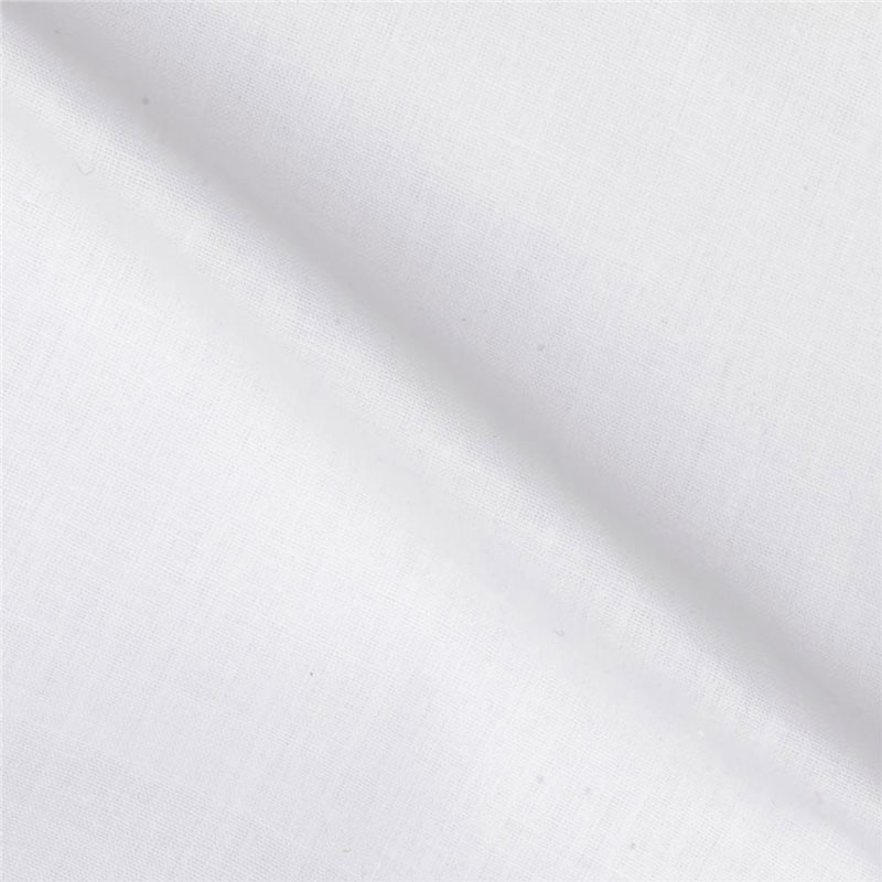 white polyester with a crease in the middle